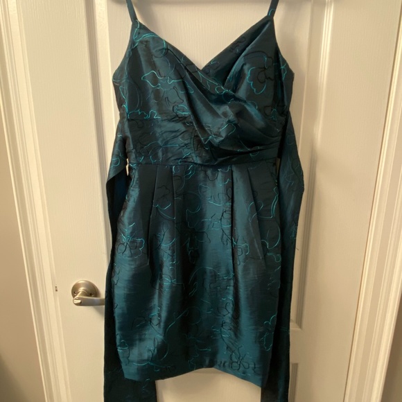 Le Chateau Cocktail Dress - Teal Green - Picture 1 of 4